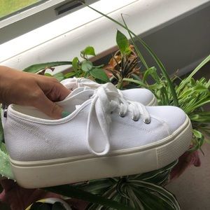 White Platform Sneakers
